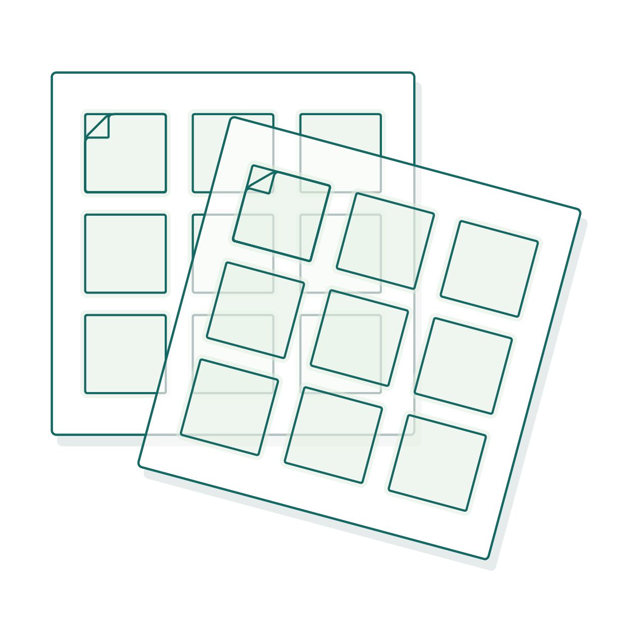 Planche d'étiquettes carrées transparentes