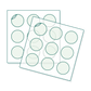 Planche d'étiquettes rondes transparentes