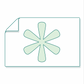 Stickers rectangulaires en vert