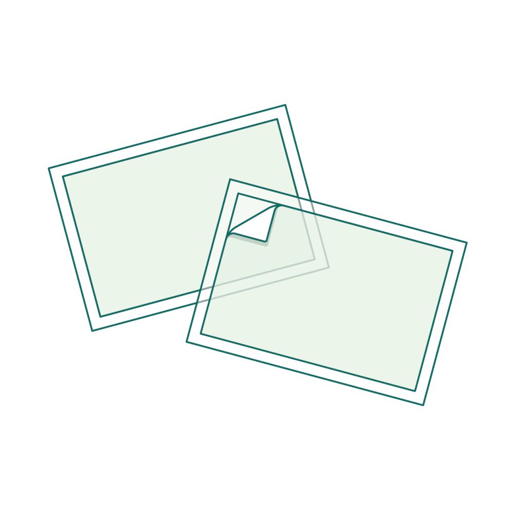Stickers transparents rectangulaires
