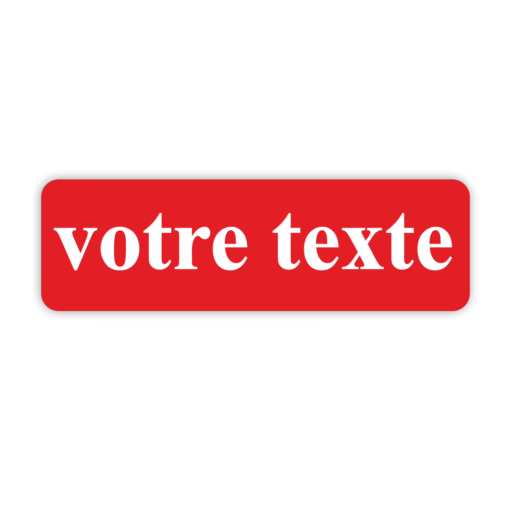 Votre texte rouge personnalisé - Sticker Autocollant – StickerGreen